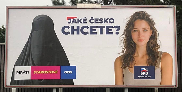 Muslimové žalují SPD kvůli billboardům. Potrefená husa se ozvala, reaguje hnutí